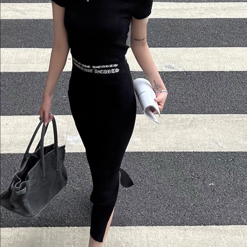 Black jacquard knitting shirt